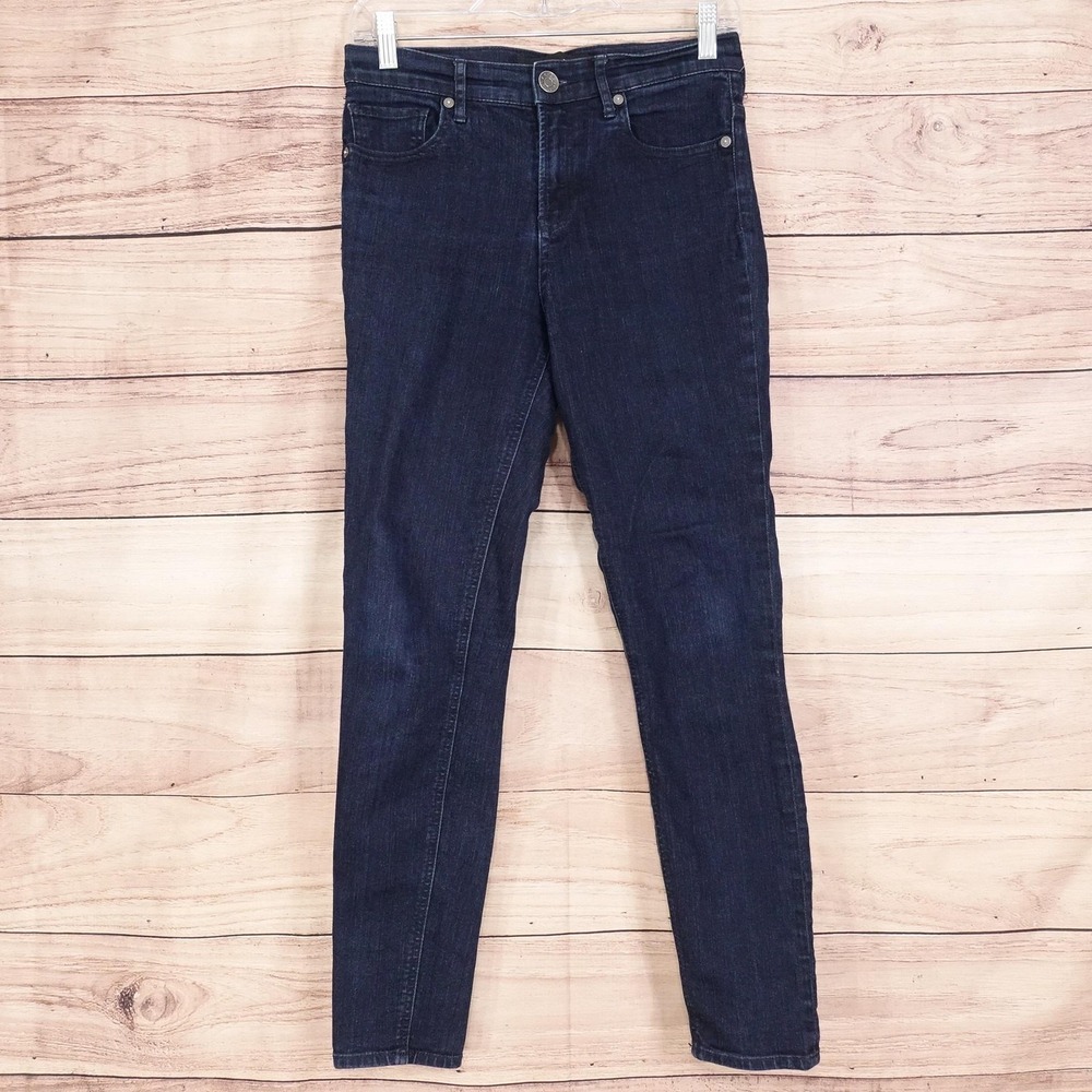 Express Ankle Legging High Rise Jeans Womens 2 Dark Wash Stretch 28x27 Denim